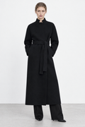 Fitted Wrap Wool Coat