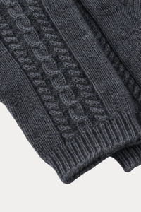 100% Cashmere Cable-Knit Gloves
