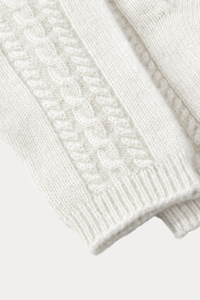 100% Cashmere Cable-Knit Gloves