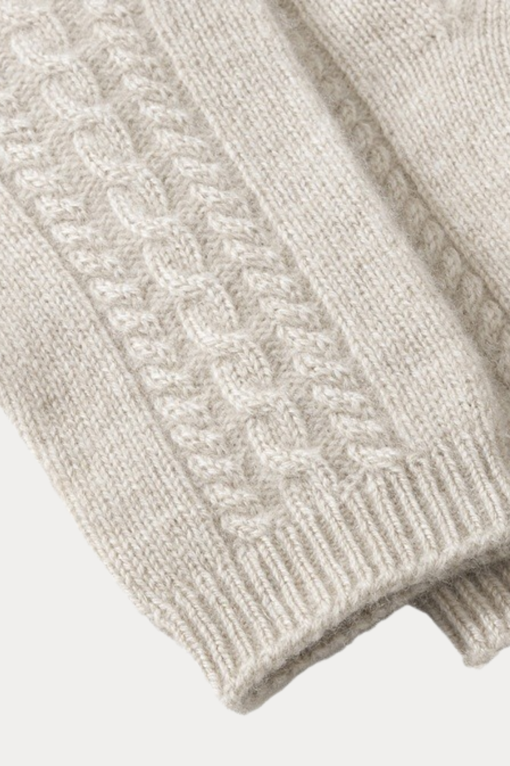100% Cashmere Cable-Knit Gloves
