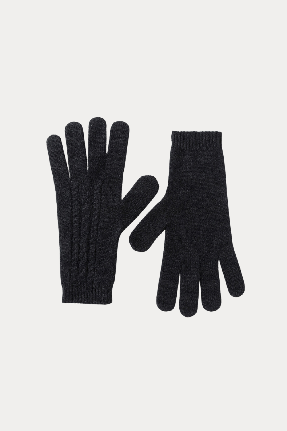 100% Cashmere Cable-Knit Gloves