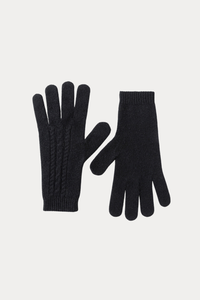 100% Cashmere Cable-Knit Gloves
