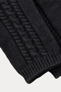 100% Cashmere Cable-Knit Gloves
