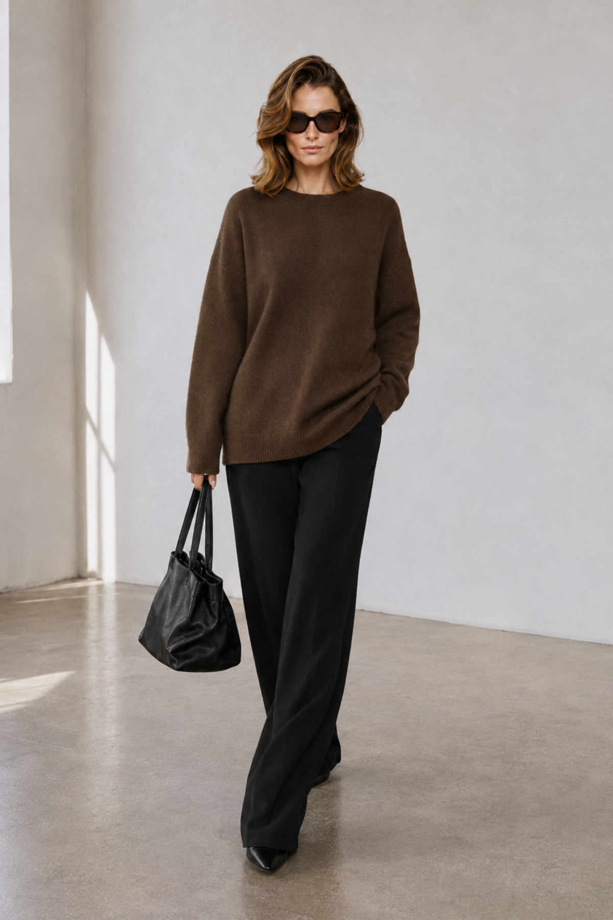 Elena Rossi (5'11" / 180 cm) wears a size S