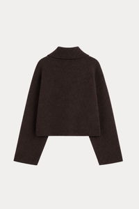 100% Wool Cropped Knit Jacket