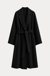 Cashmere-Wool Double-Faced Coat - Black