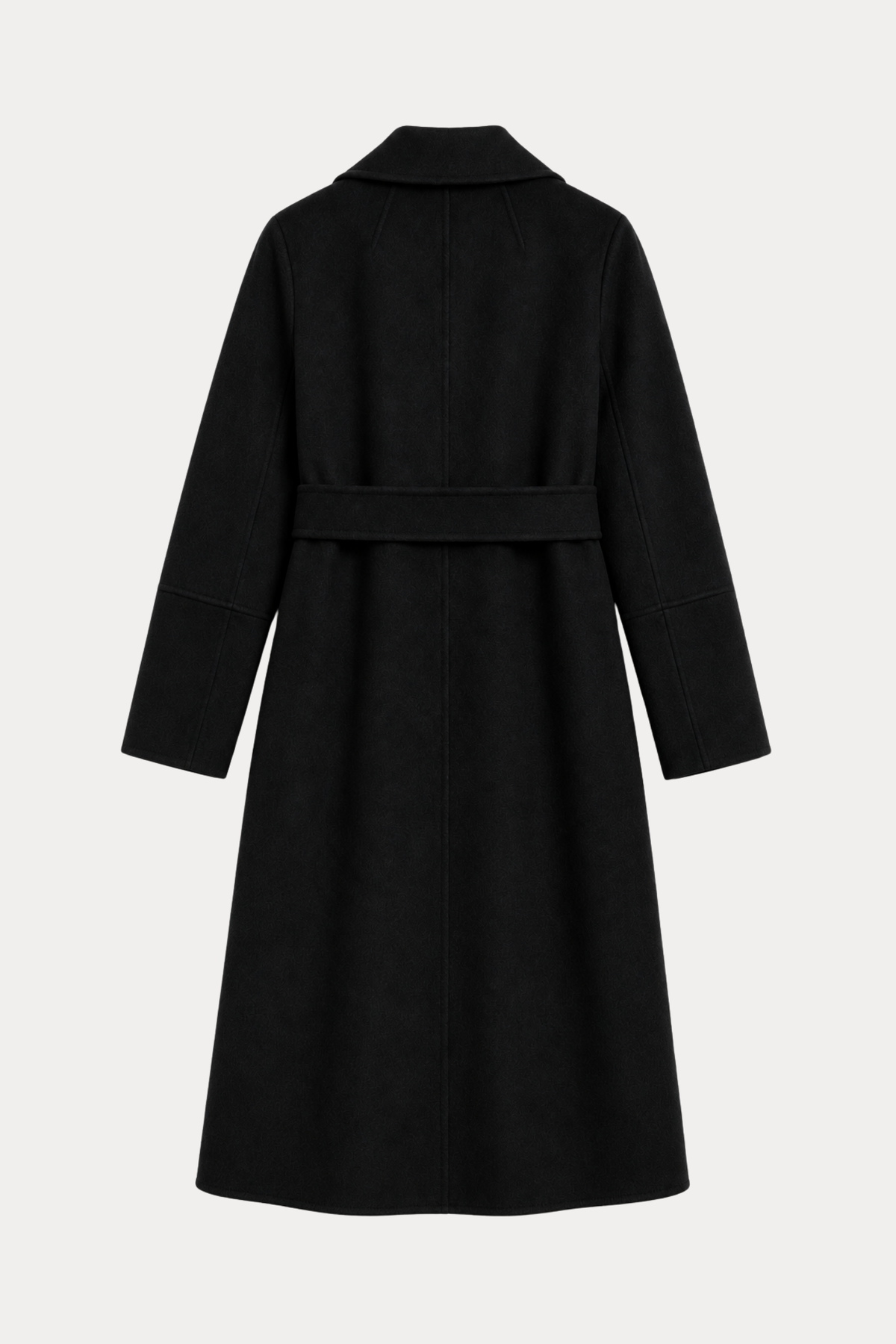 100% Wool Double-Face Coat - Black