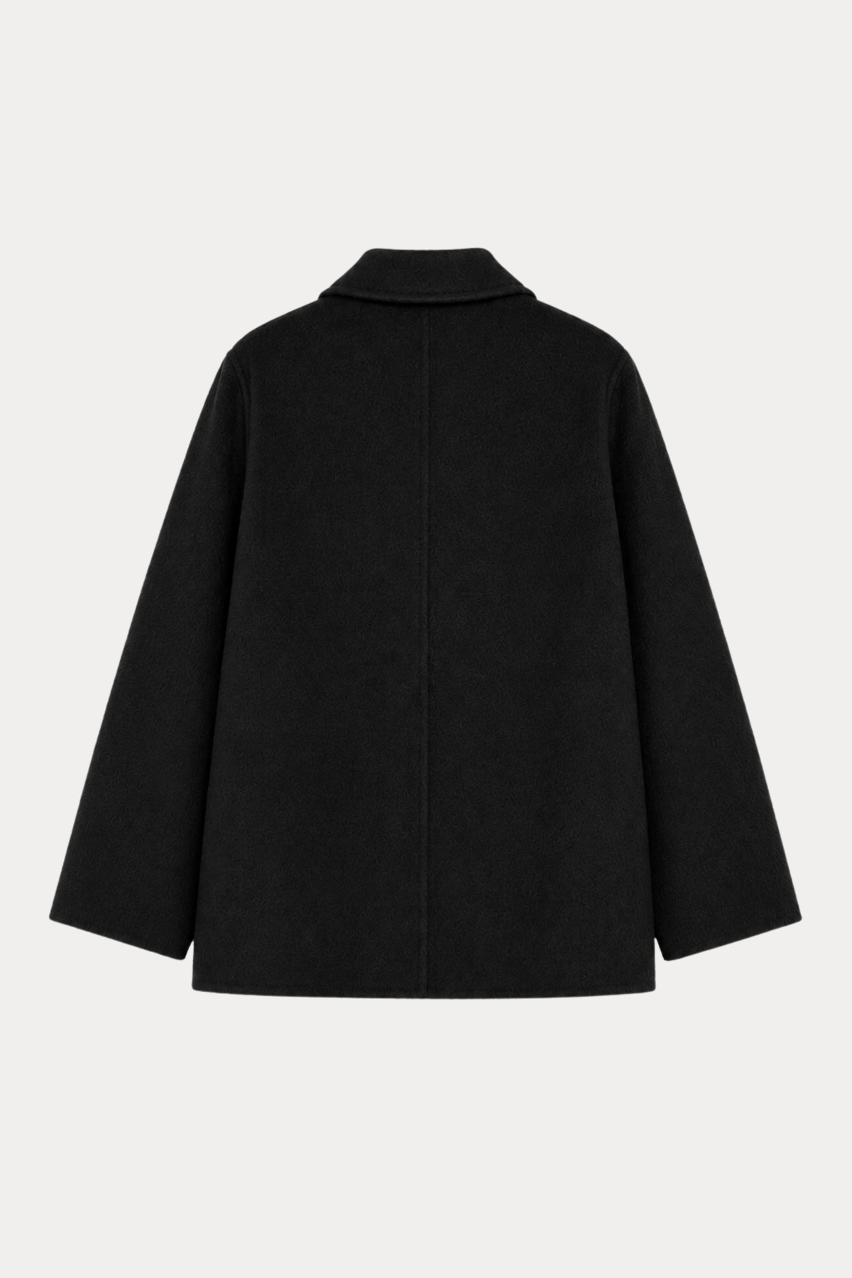Cashmere-Wool Ripple Coat - Black