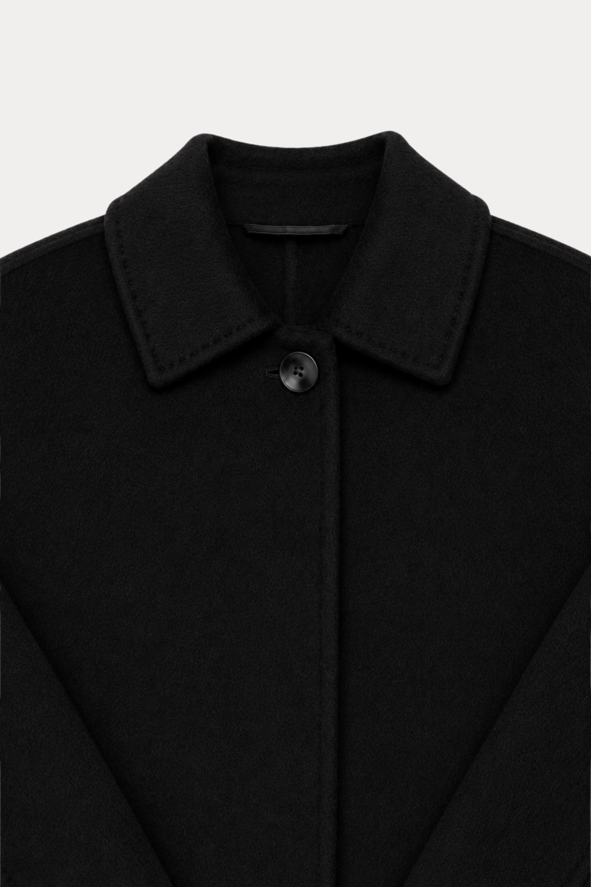 Cashmere-Wool Ripple Coat - Black
