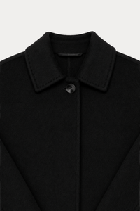Cashmere-Wool Ripple Coat - Black