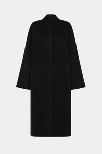 Cashmere-Wool Trench Coat - Black