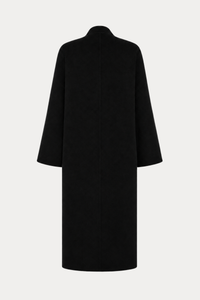 Cashmere-Wool Trench Coat - Black