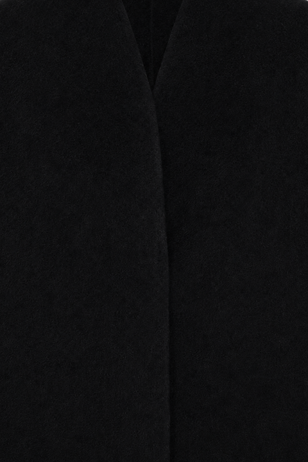 Cashmere-Wool Trench Coat - Black