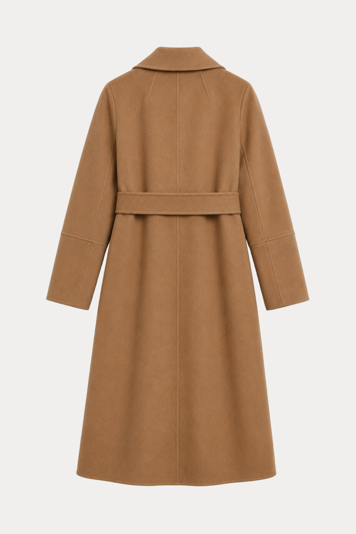 100% Wool Double-Face Coat - Caramel Brown
