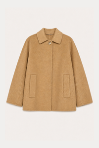 Cashmere-Wool Ripple Coat - Caramel