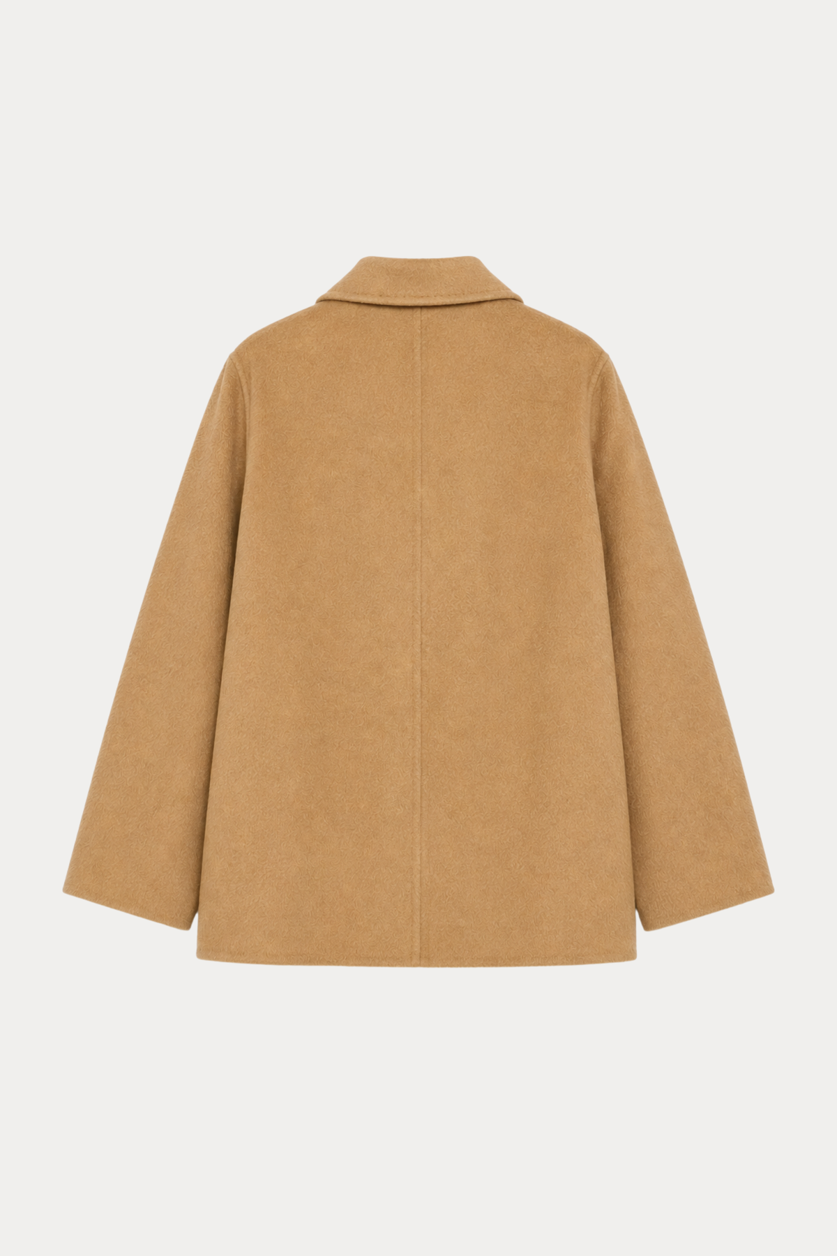 Cashmere-Wool Ripple Coat - Caramel