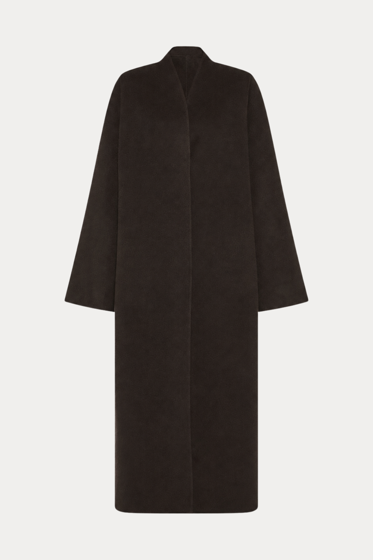 Cashmere-Wool Trench Coat - Dark Brown