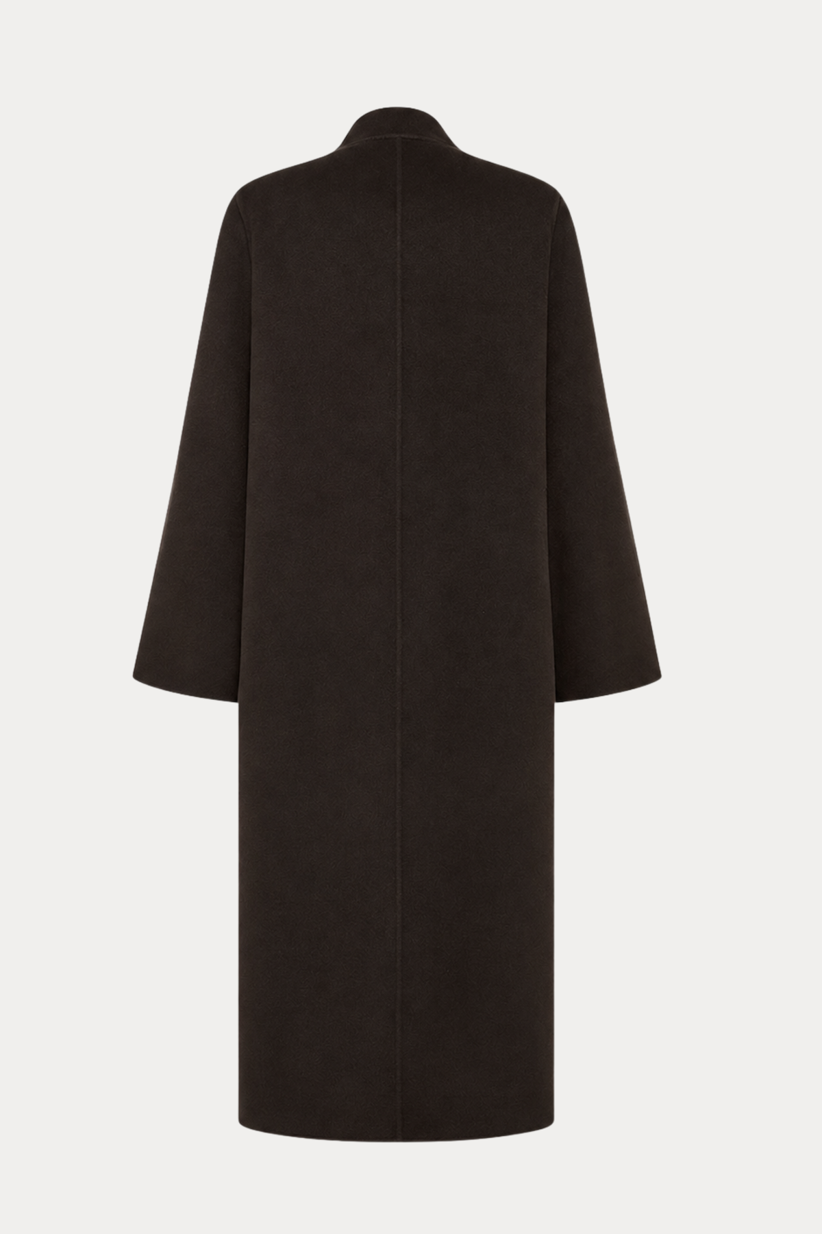 Cashmere-Wool Trench Coat - Dark Brown
