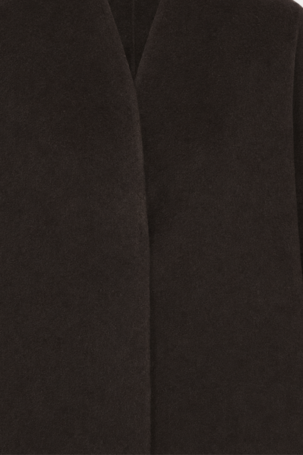 Cashmere-Wool Trench Coat - Dark Brown