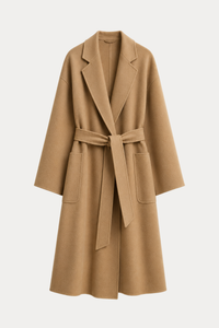 Cashmere-Wool Double-Faced Coat - Light Camel