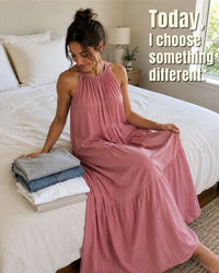 Push - Fluid Gathered Maxi Dress