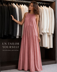 Push - Fluid Gathered Maxi Dress