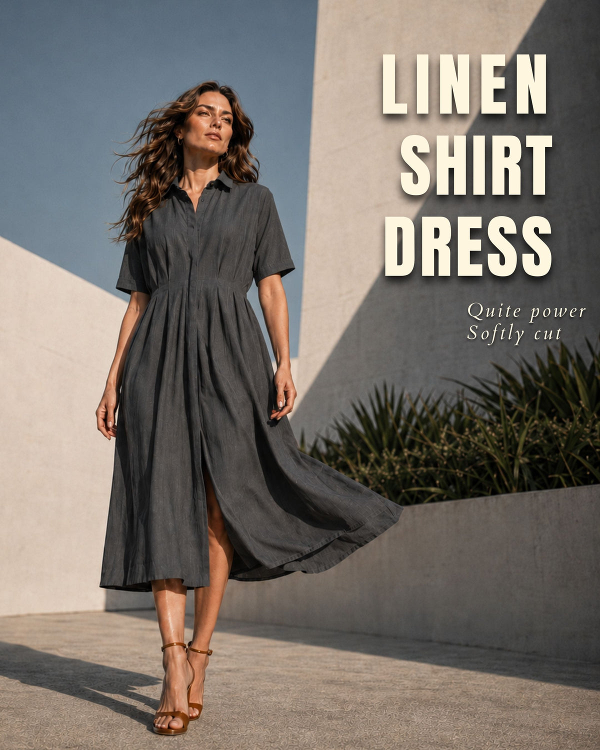 Push - Linen Shirt Dress