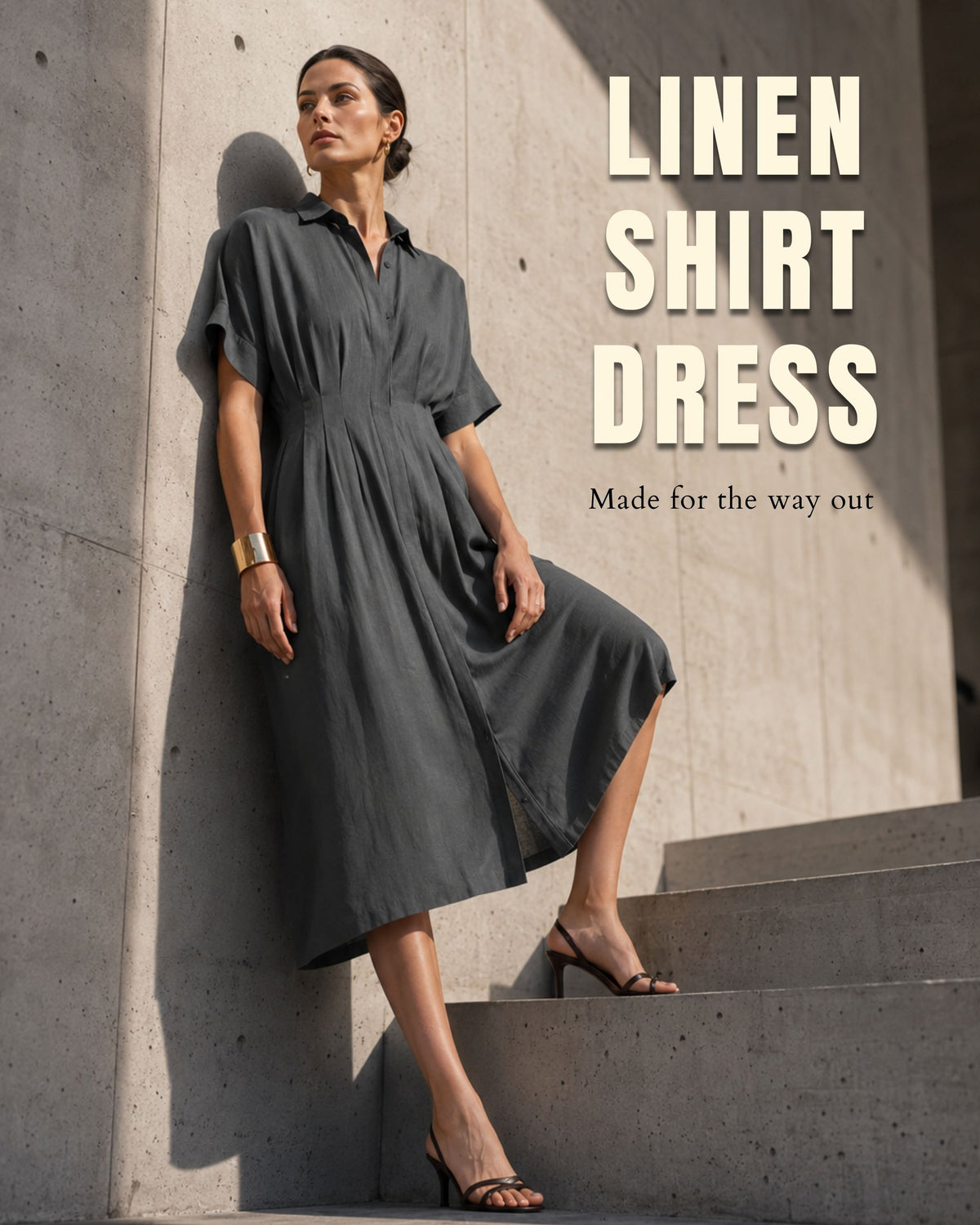 Push - Linen Shirt Dress