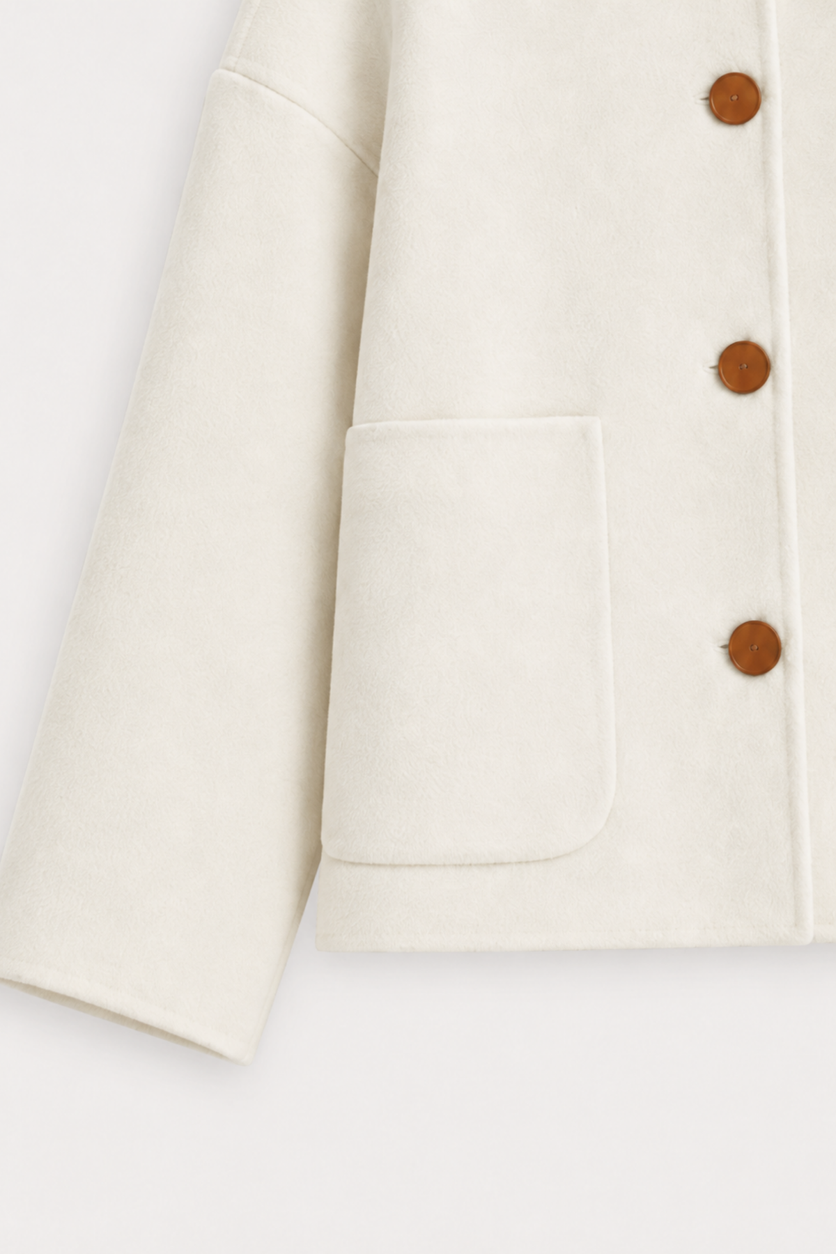 Reversible Wool-Lyocell Jacket - White
