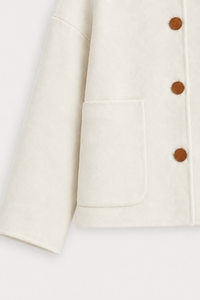 Reversible Wool-Lyocell Jacket - White