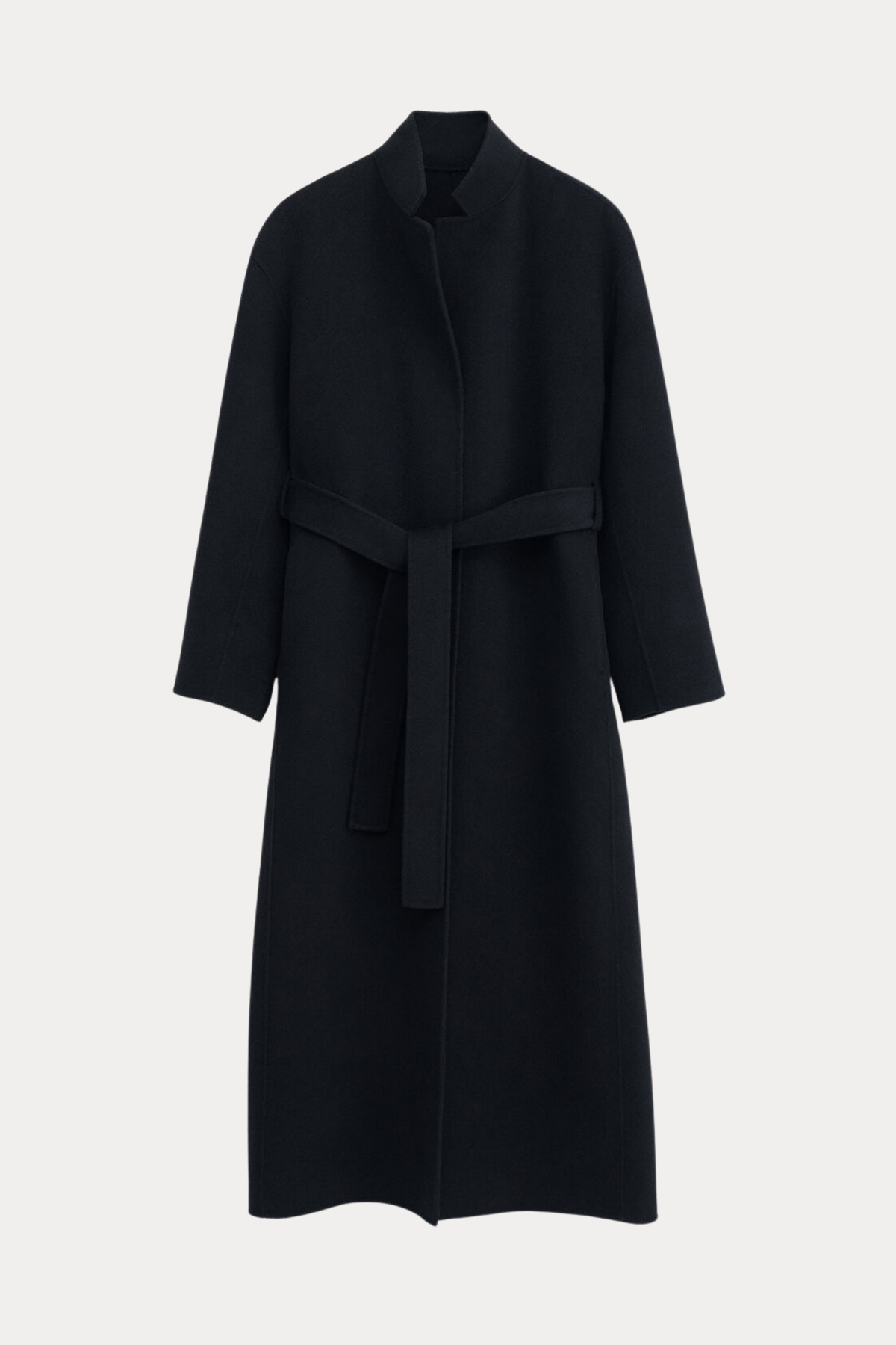 Fitted Wrap Wool Coat