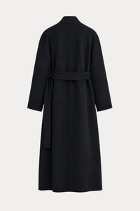 Fitted Wrap Wool Coat