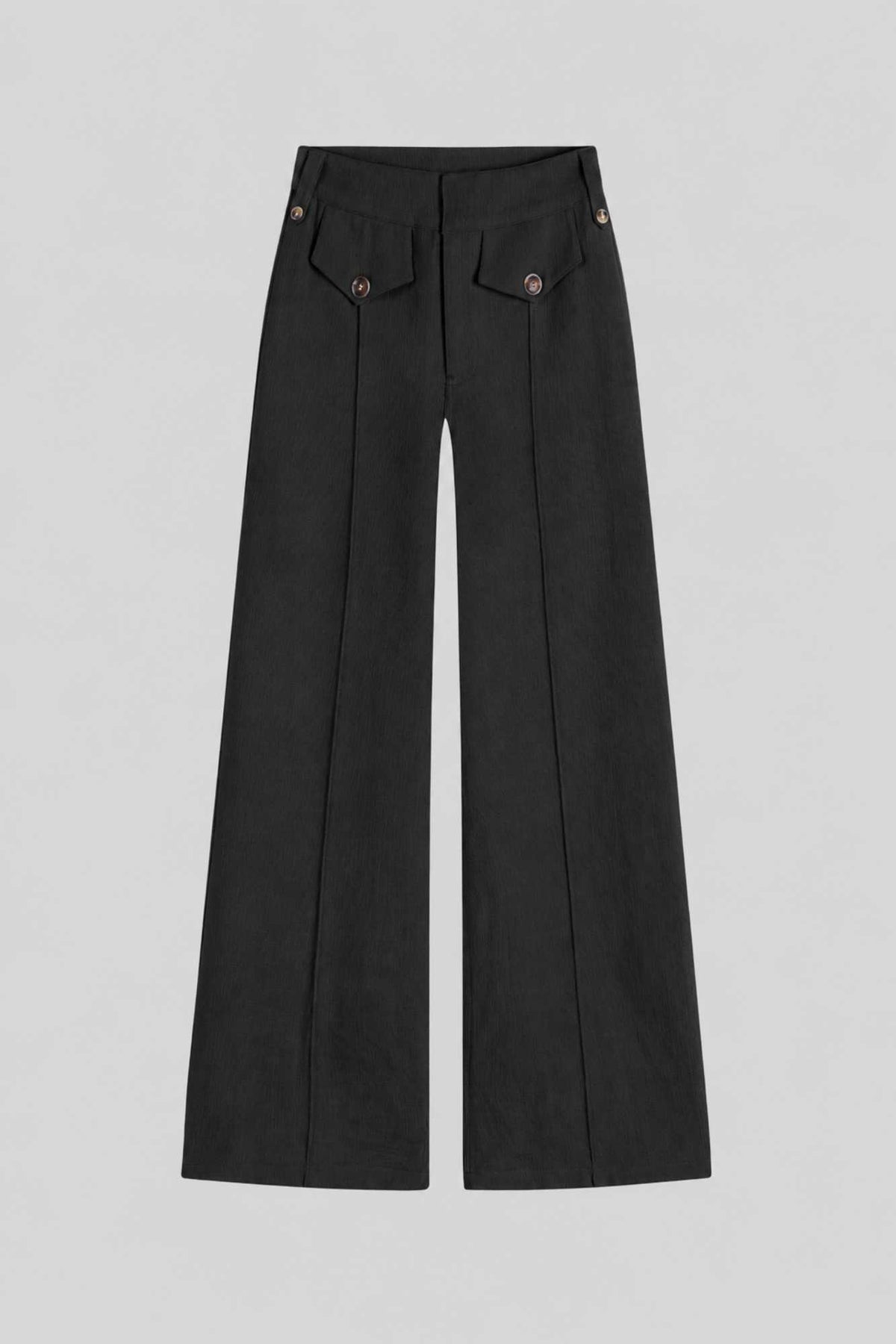 Fluid Baggy Straight Leg Trousers