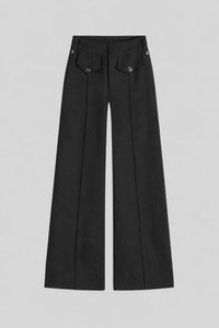 Fluid Baggy Straight Leg Trousers