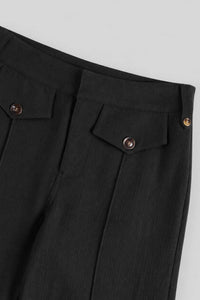 Fluid Baggy Straight Leg Trousers