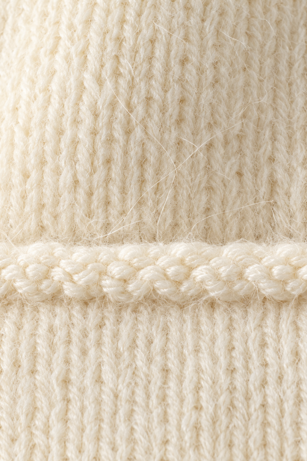 Braid-Trim Brushed Beanie
