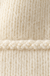 Braid-Trim Brushed Beanie