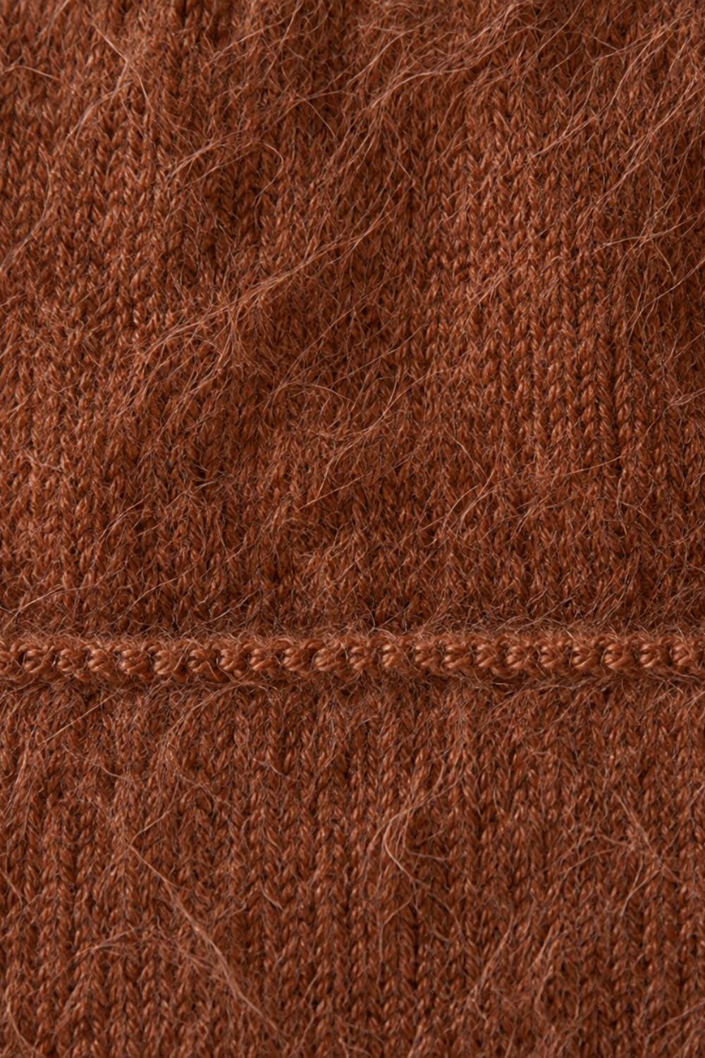 Braid-Trim Brushed Beanie