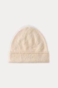 Braid-Trim Brushed Beanie