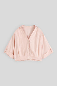 Buttoned cropped shirt