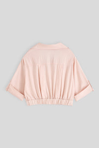 Buttoned cropped shirt