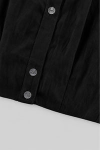 Soft Cropped Button-Up Shirt