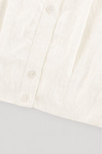 Soft Cropped Button-Up Shirt