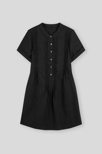 Buttoned Short Sleeved Dress