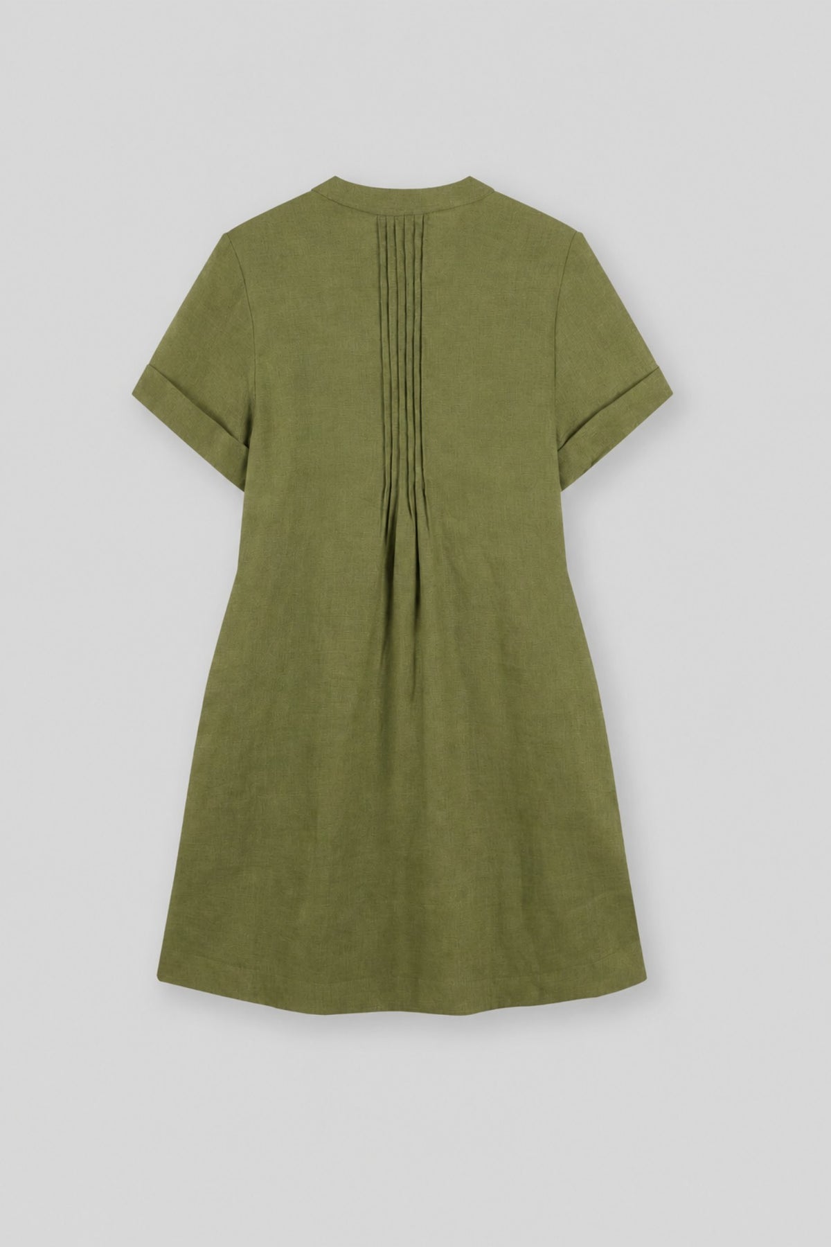 100% Linen Pintuck Mini Dress