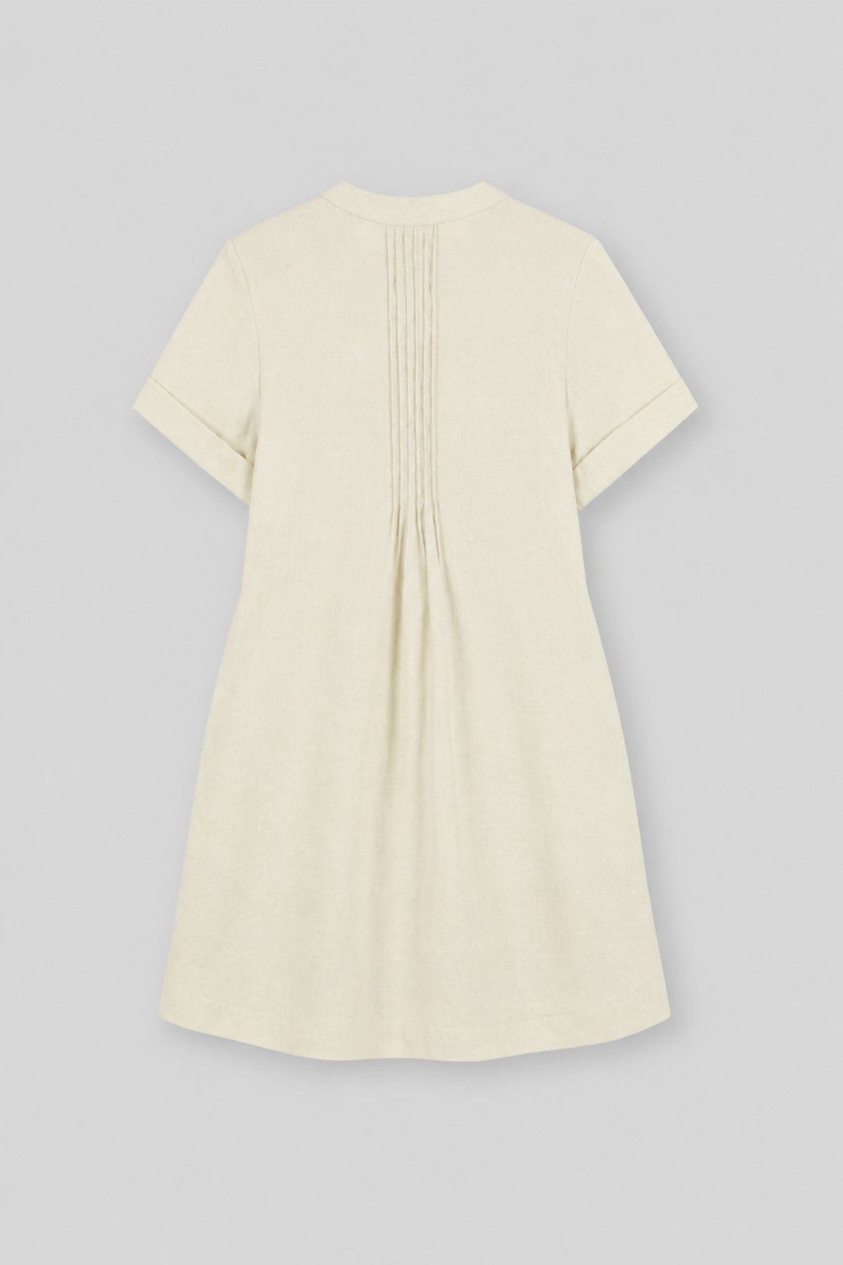 100% Linen Pintuck Mini Dress