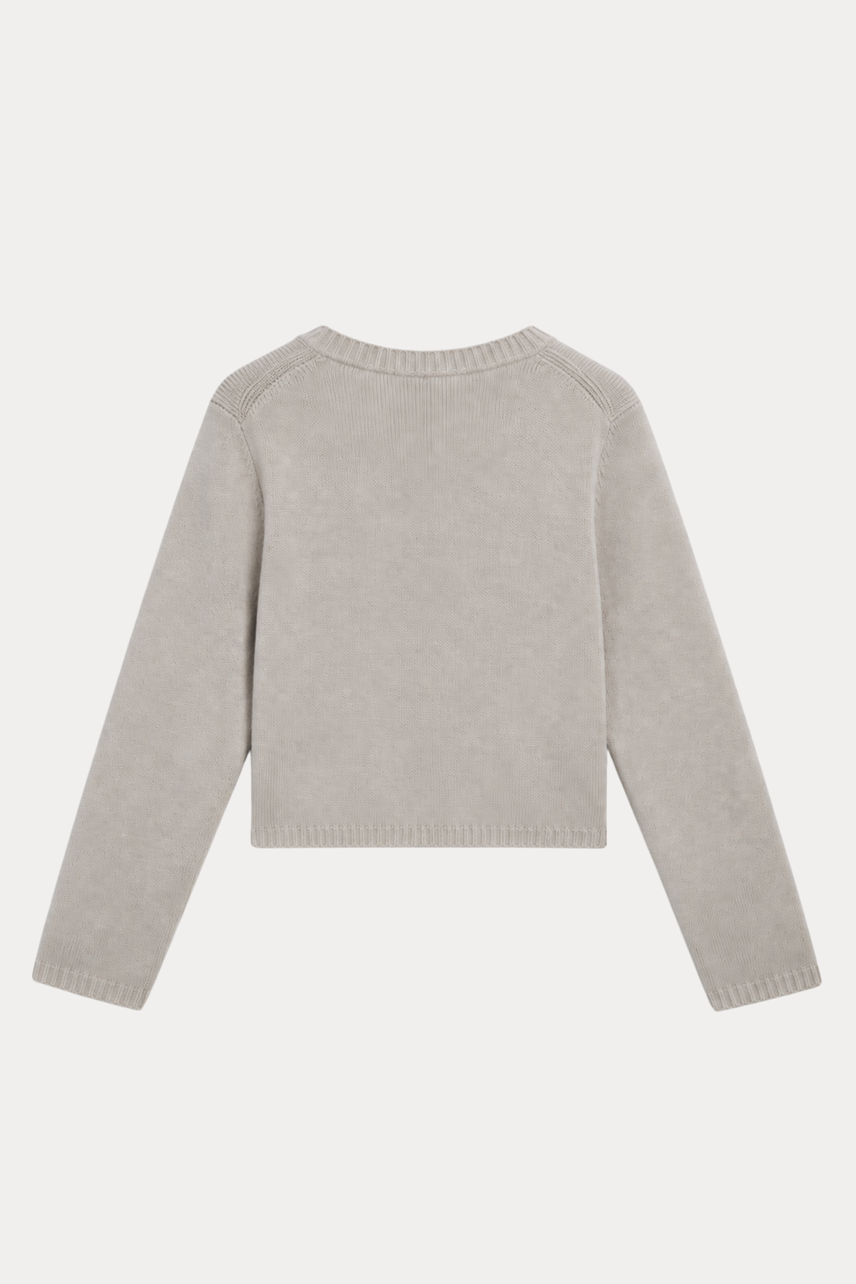 Covered-Button Crewneck Cardigan