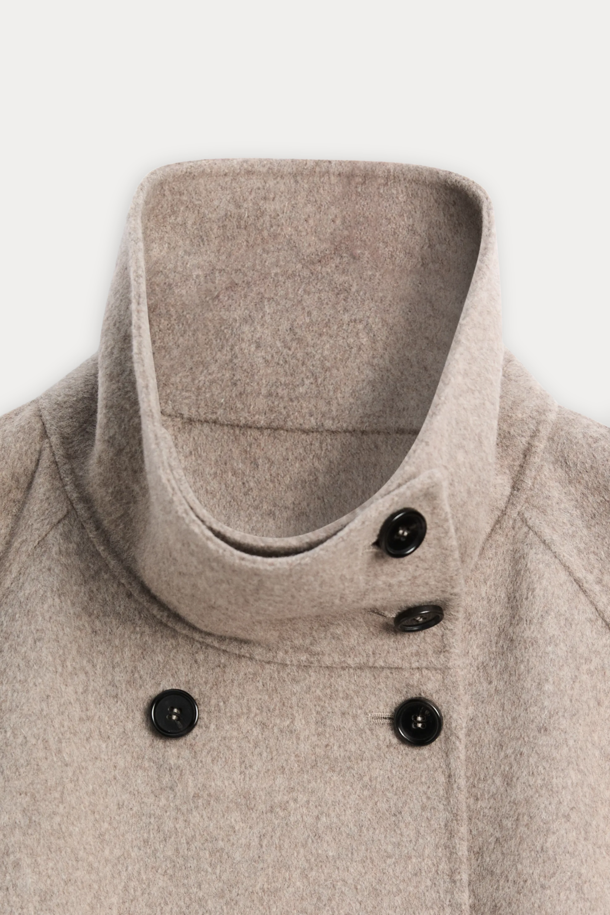 Wool-Blend Cropped Trench Jacket