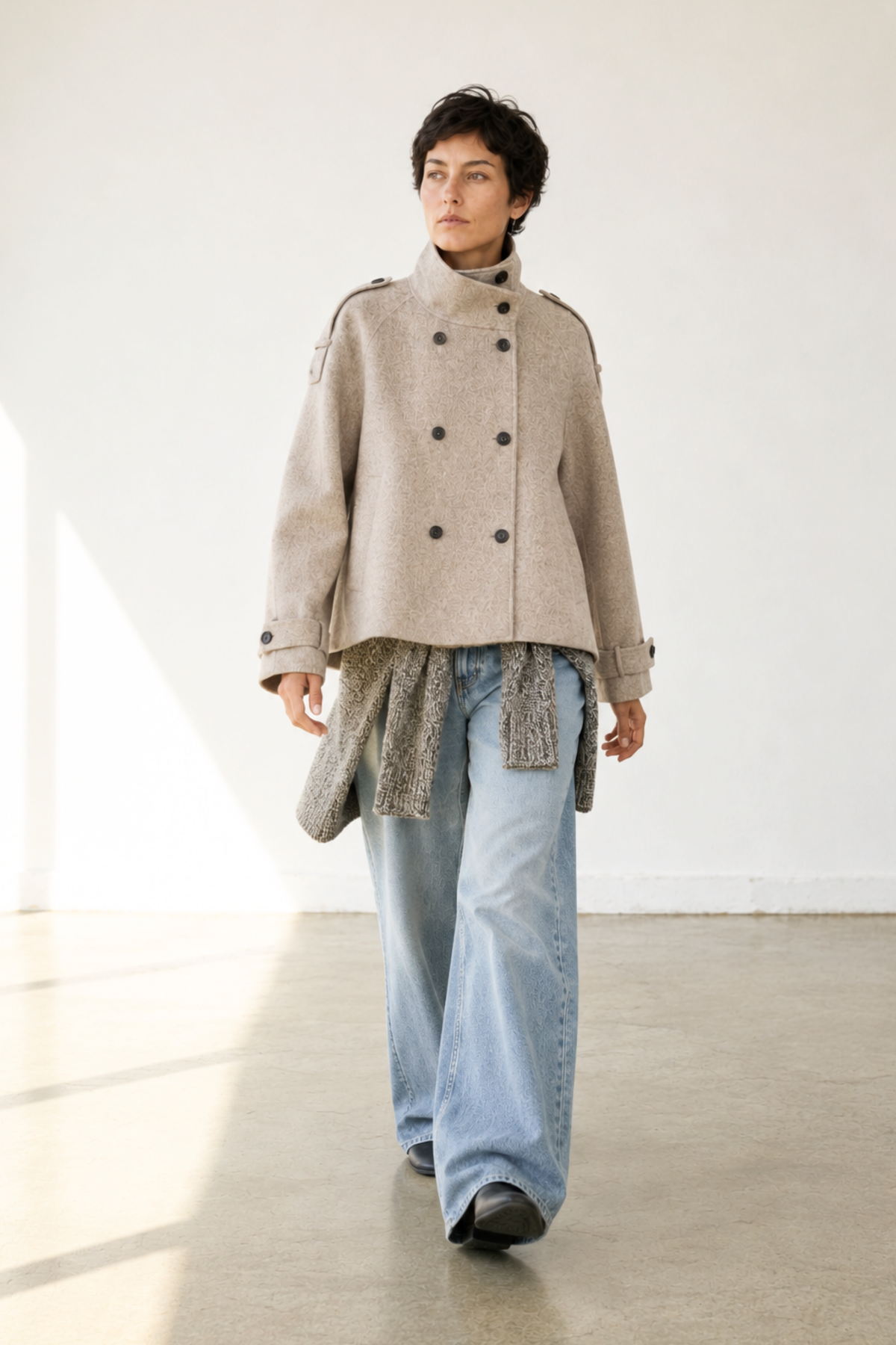 Mara Costa (5'9.5" / 177 cm) wears a size S