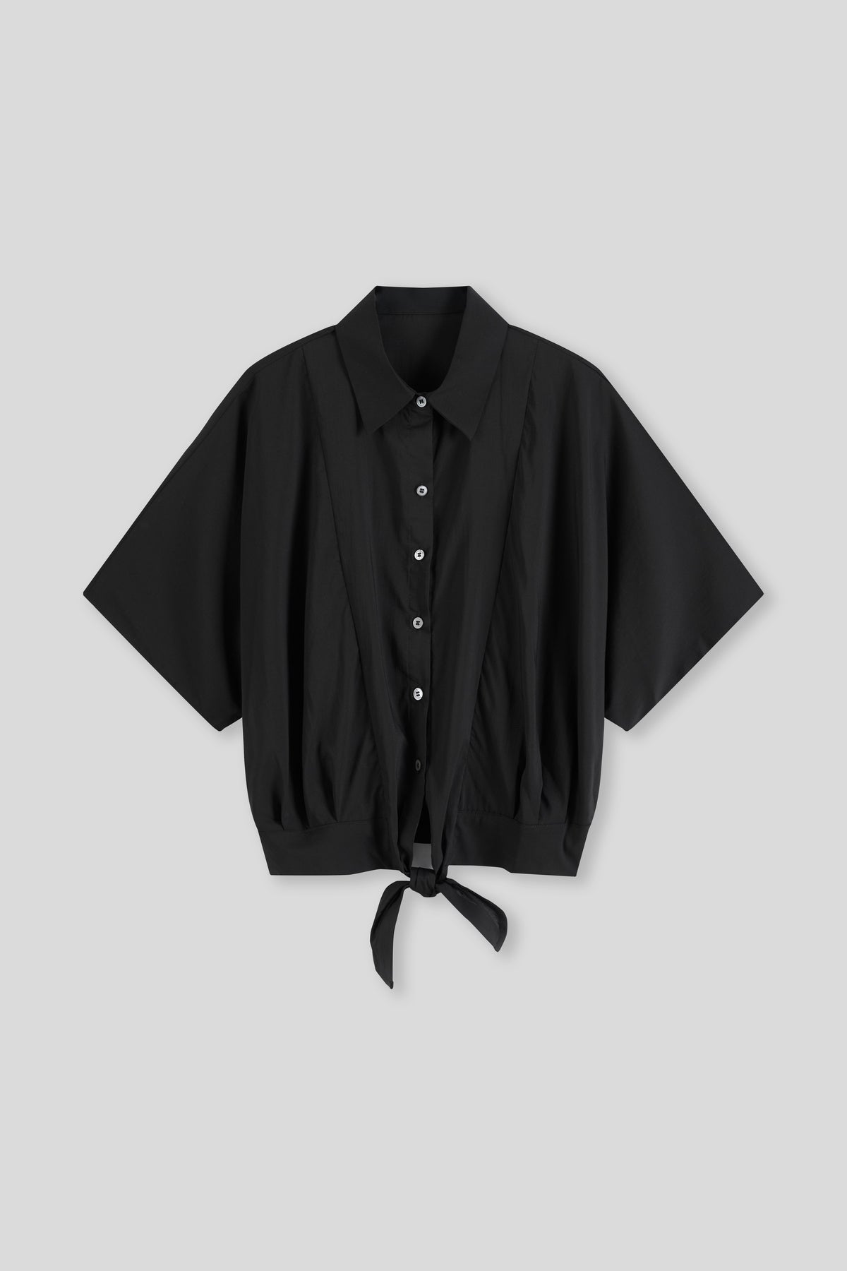 Cropped Shirt With Knot